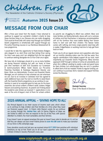 Autumn 2025 newsletter screenshot